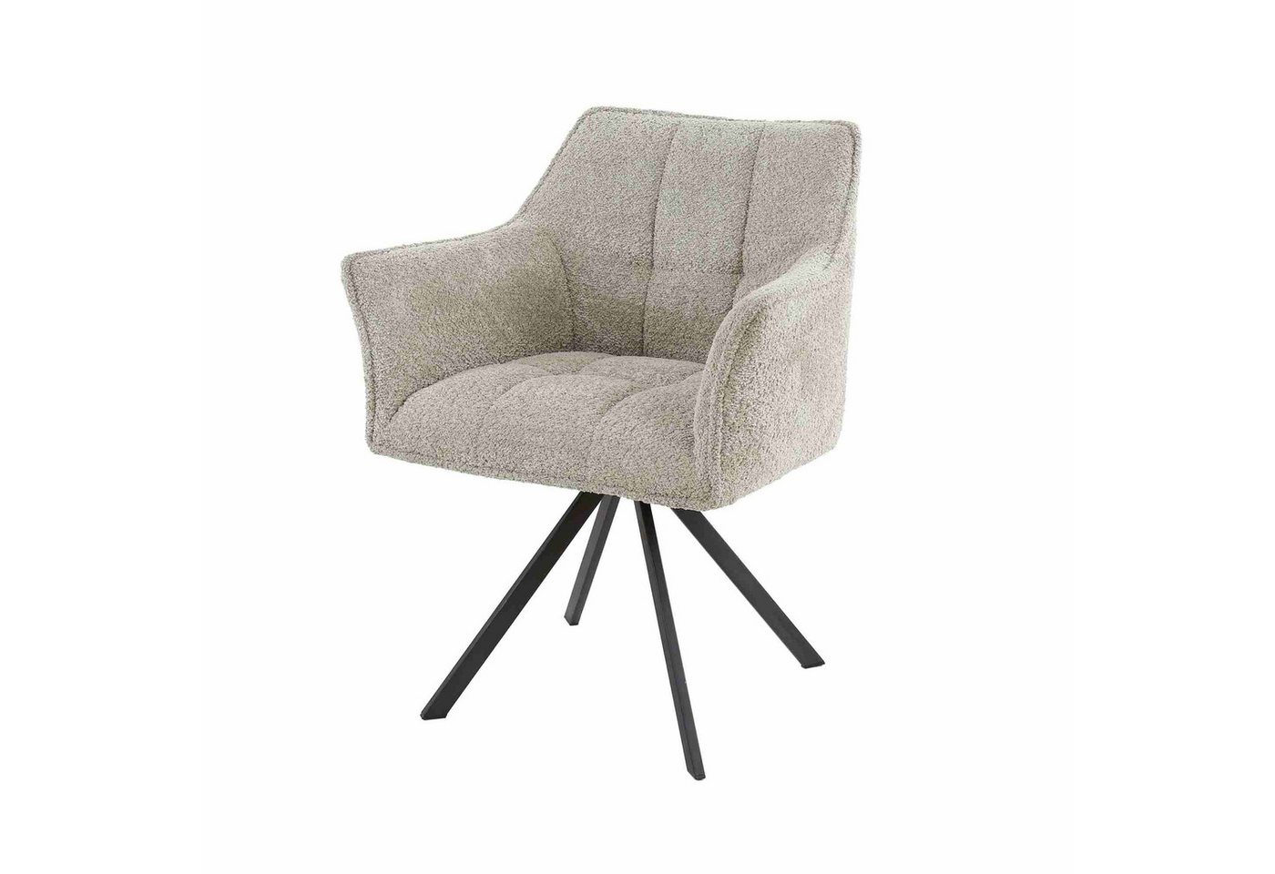 Feeling4Home Armlehnstuhl 2er-Set Armlehnstuhl Spinras Drehbar - Boucle, Sand, Weicher und bequemer Stoff von Feeling4Home