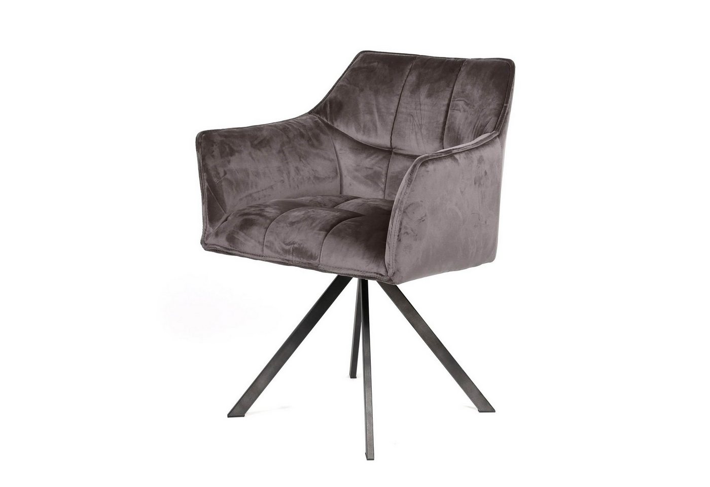 Feeling4Home Armlehnstuhl 2er-Set Armlehnstuhl Spinras Drehbar - Samt, Anthrazit, Weicher und bequemer Stoff von Feeling4Home