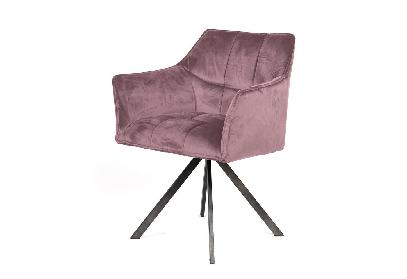 Feeling4Home Armlehnstuhl 2er-Set Armlehnstuhl Spinras Drehbar - Samt, Rosa, Weicher und bequemer Stoff von Feeling4Home