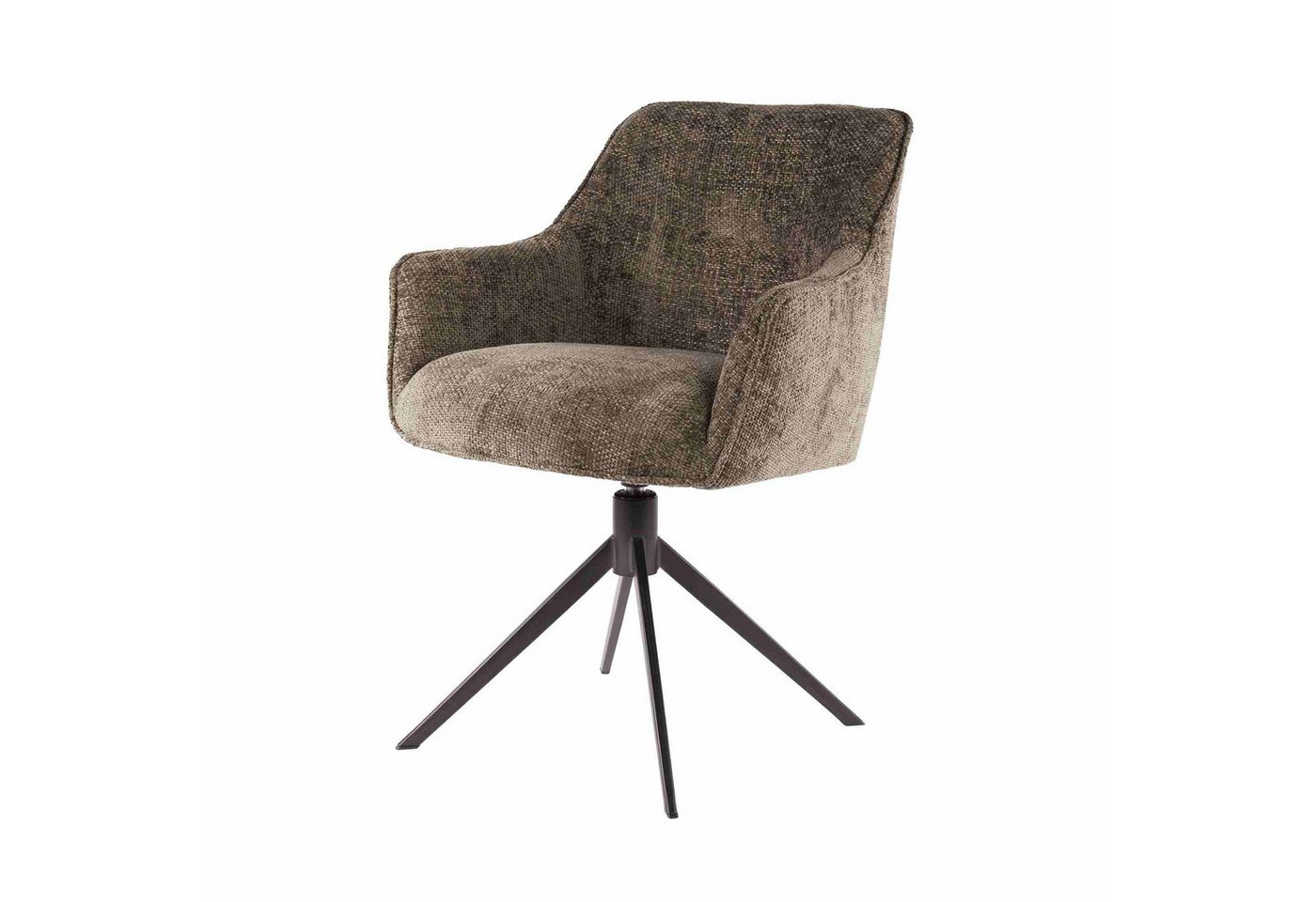 Feeling4Home Armlehnstuhl 2er-Set Armlehnstuhl Vellturna Drehbar - Webstoff, Taupe, Weicher und bequemer Stoff von Feeling4Home