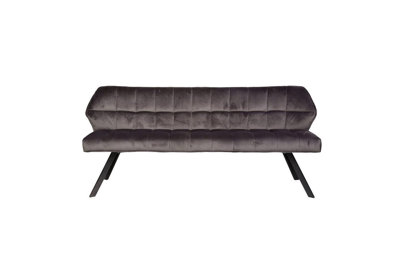 Feeling4Home Bank Esszimmerbank Spinras mit Lehne - Samt, Anthrazit, Weicher und bequemer Stoff von Feeling4Home