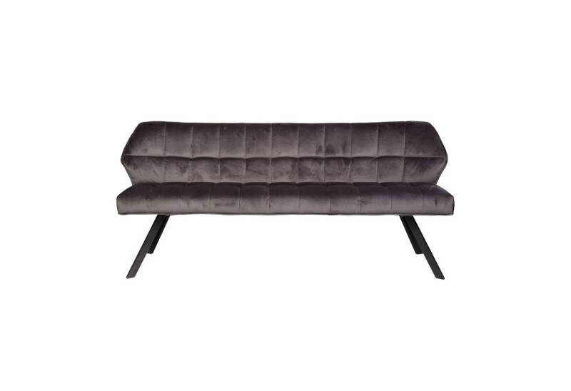 Feeling4Home Bank Esszimmerbank Spinras mit Lehne - Samt, Anthrazit, Weicher und bequemer Stoff von Feeling4Home