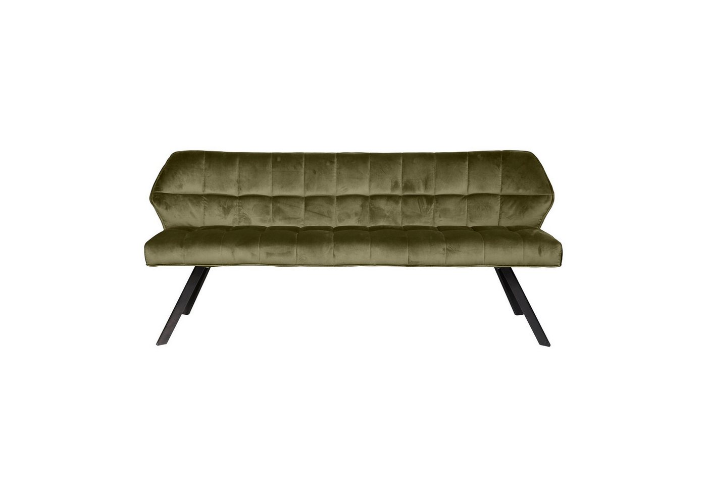 Feeling4Home Bank Esszimmerbank Spinras mit Lehne - Samt, Olive-Grün, Weicher und bequemer Stoff von Feeling4Home