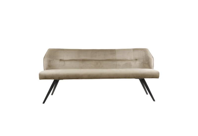 Feeling4Home Bank Esszimmerbank Vellturna mit Lehne - Samt, Champagner, Weicher und bequemer Stoff von Feeling4Home