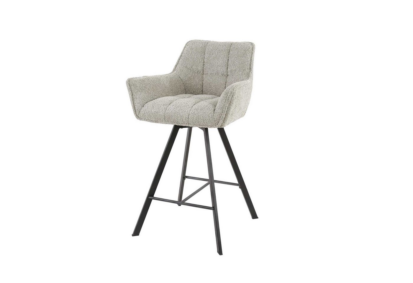 Feeling4Home Barhocker 2er-Set Barhocker Spinras mit Armlehne, Drehbar - Boucle, Sand, Mit Fußstütze, Drehbar von Feeling4Home