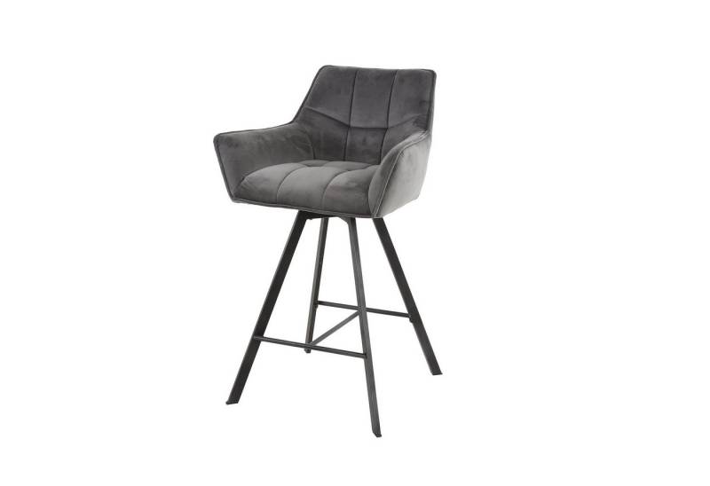 Feeling4Home Barhocker 2er-Set Barhocker Spinras mit Armlehne, Drehbar - Samt, Anthrazit, Mit Fußstütze, Drehbar Feeling4Home Barhocker 2er-Set Barhocker Spinras mit Armlehne, Drehbar - Samt, Anthrazit, Mit Fußstütze, Drehbar von Feeling4Home