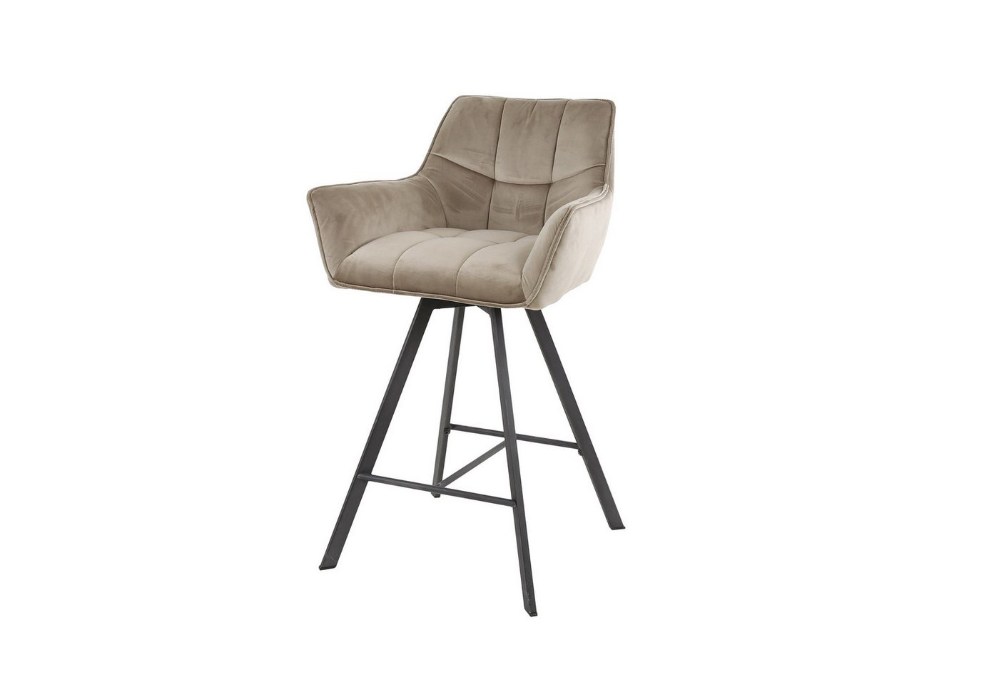 Feeling4Home Barhocker 2er-Set Barhocker Spinras mit Armlehne, Drehbar - Samt, Champagner, Mit Fußstütze, Drehbar von Feeling4Home