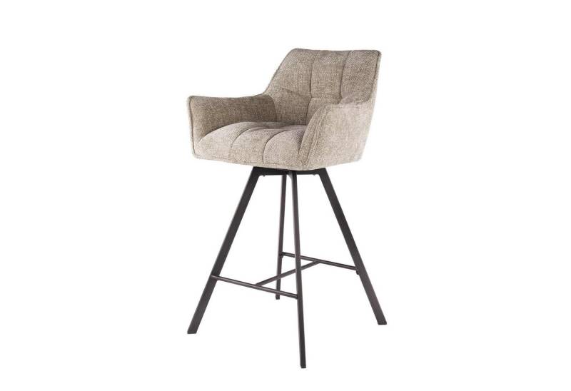 Feeling4Home Barhocker 2er-Set Barhocker Spinras mit Armlehne, Drehbar - Webstoff, Sand von Feeling4Home