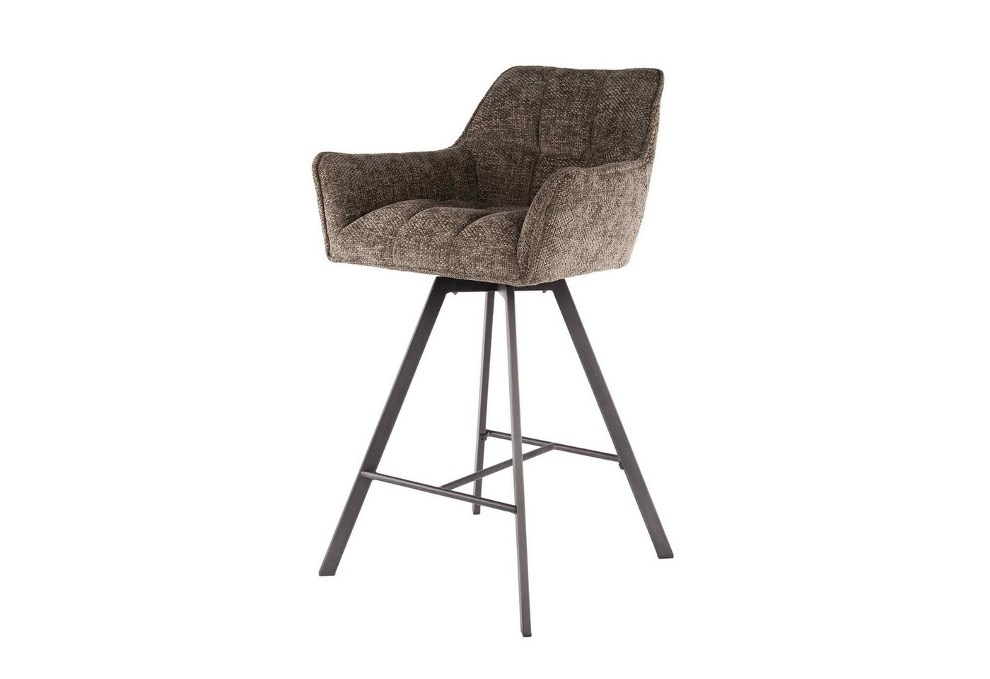 Feeling4Home Barhocker 2er-Set Barhocker Spinras mit Armlehne, Drehbar - Webstoff, Taupe, Mit Fußstütze, Drehbar von Feeling4Home