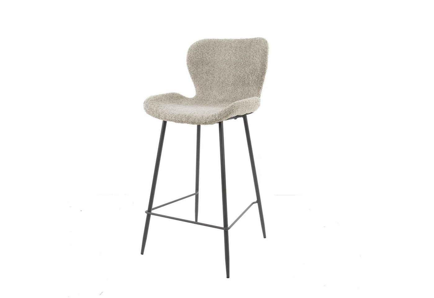 Feeling4Home Barhocker 4er-Set Barhocker Pipvel mit Lehne - Boucle, Sand, Weicher und bequemer Stoff von Feeling4Home