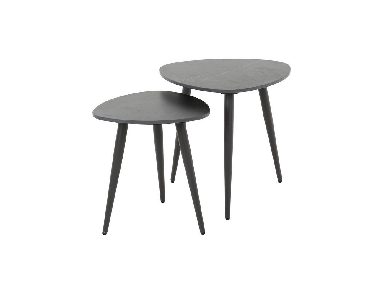 Feeling4Home Beistelltisch 2er-Set Beistelltisch Cerami - schwarze Keramik, Dreieckig, Marmorierte Keramikplatte in Natursteinoptik Feeling4Home Beistelltisch 2er-Set Beistelltisch Cerami - schwarze Keramik, Dreieckig, Marmorierte Keramikplatte in Natursteinoptik von Feeling4Home