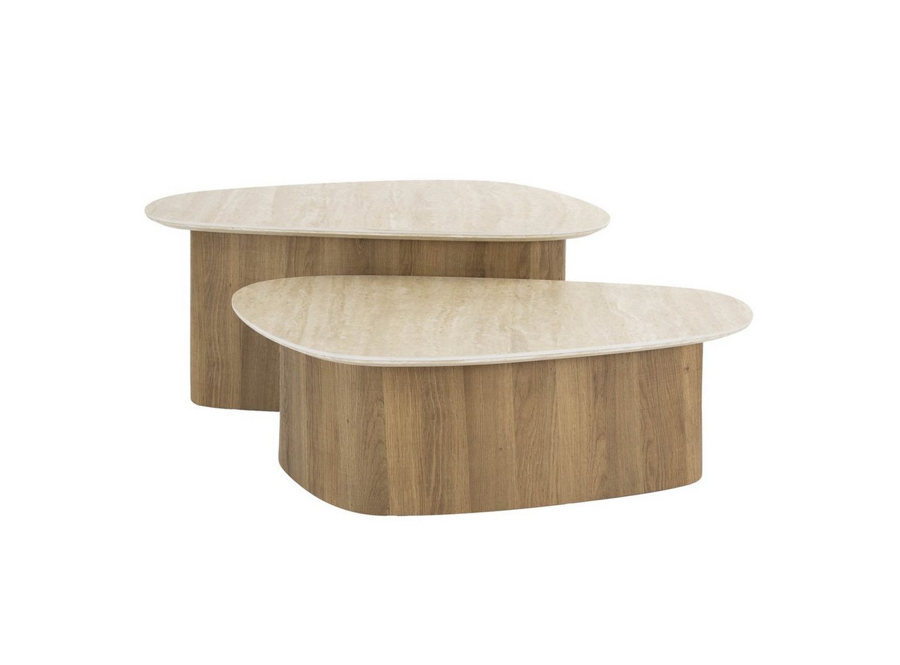 Feeling4Home Couchtisch 2er-Set Couchtisch Joradis - Keramik in Travertin-Optik, Dreieckig, Luxuriöse Keramikplatte in Travertin-Optik, Schweizer Kante Feeling4Home Couchtisch 2er-Set Couchtisch Joradis - Keramik in Travertin-Optik, Dreieckig, Luxuriöse Keramikplatte in Travertin-Optik, Schweizer Kante von Feeling4Home