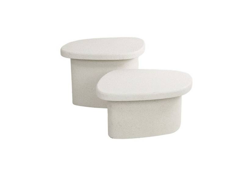 Feeling4Home Couchtisch 2er-Set Couchtisch Marbre - Marmor-Komposit, Säulengestell, Organisch, Tisch in Steinoptik Feeling4Home Couchtisch 2er-Set Couchtisch Marbre - Marmor-Komposit, Säulengestell, Organisch, Tisch in Steinoptik von Feeling4Home