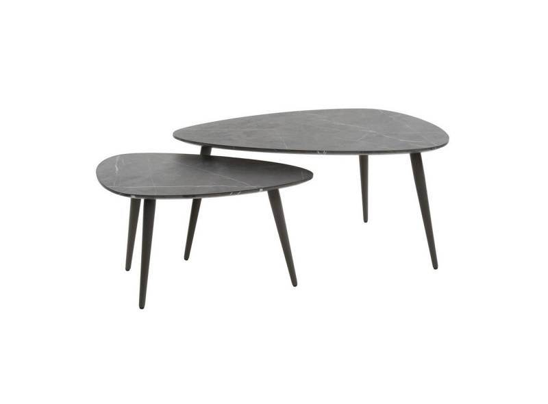 Feeling4Home Couchtisch 2er-Set Couchtisch Melamik in Keramik-Optik, Organisch, Minimalistisches Gestell mit einer marmorierter Keramikoptik Feeling4Home Couchtisch 2er-Set Couchtisch Melamik in Keramik-Optik, Organisch, Minimalistisches Gestell mit einer marmorierter Keramikoptik von Feeling4Home