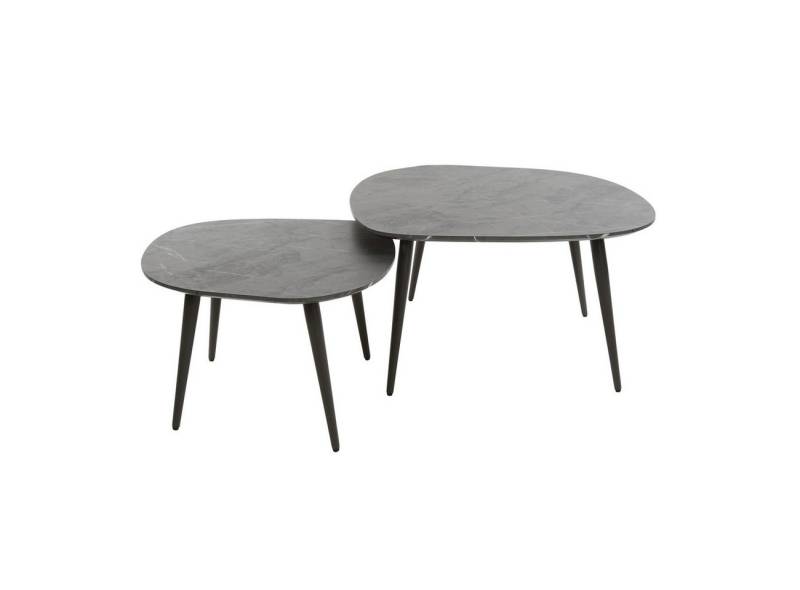 Feeling4Home Couchtisch 2er-Set Couchtisch Melamik in Keramik-Optik, Viereckig, Minimalistisches Gestell mit einer marmorierter Keramikoptik Feeling4Home Couchtisch 2er-Set Couchtisch Melamik in Keramik-Optik, Viereckig, Minimalistisches Gestell mit einer marmorierter Keramikoptik von Feeling4Home