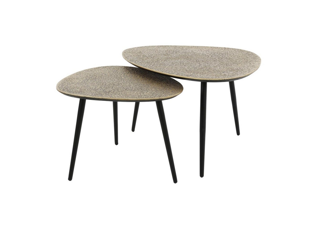 Feeling4Home Couchtisch 2er-Set Couchtisch Metlule - Metall in Gold, Dreieckig, Tischplatte mit strukturierter Oberfläche Feeling4Home Couchtisch 2er-Set Couchtisch Metlule - Metall in Gold, Dreieckig, Tischplatte mit strukturierter Oberfläche von Feeling4Home