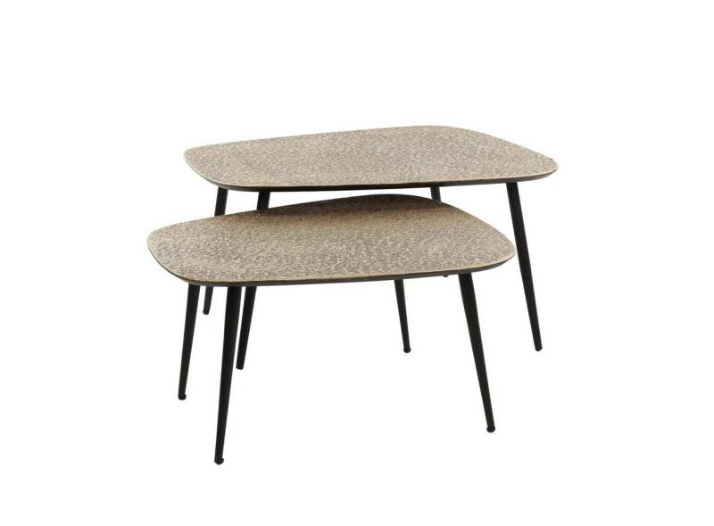 Feeling4Home Couchtisch 2er-Set Couchtisch Metlule - Metall in Gold, Viereckig, Tischplatte mit strukturierter Oberfläche Feeling4Home Couchtisch 2er-Set Couchtisch Metlule - Metall in Gold, Viereckig, Tischplatte mit strukturierter Oberfläche von Feeling4Home