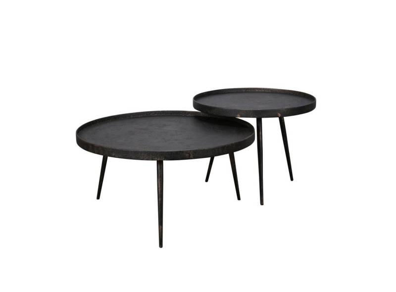 Feeling4Home Couchtisch 2er-Set Couchtisch Metonira - Metall Schwarz-Bronze, erhöhter Rand, Strukturierte Oberfläche im Antik-Look Feeling4Home Couchtisch 2er-Set Couchtisch Metonira - Metall Schwarz-Bronze, erhöhter Rand, Strukturierte Oberfläche im Antik-Look von Feeling4Home