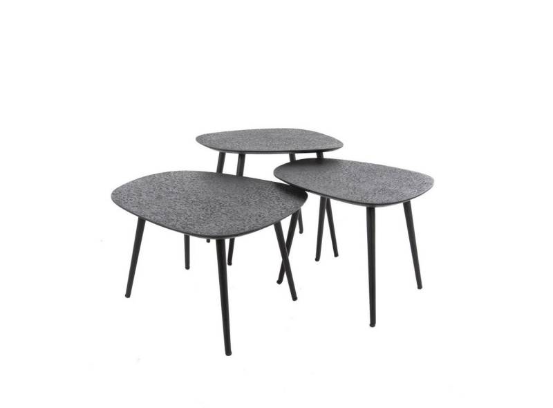 Feeling4Home Couchtisch 3er-Set Couchtisch Metlule - Metall in Schwarz, Viereckig, Tischplatte mit strukturierter Oberfläche Feeling4Home Couchtisch 3er-Set Couchtisch Metlule - Metall in Schwarz, Viereckig, Tischplatte mit strukturierter Oberfläche von Feeling4Home