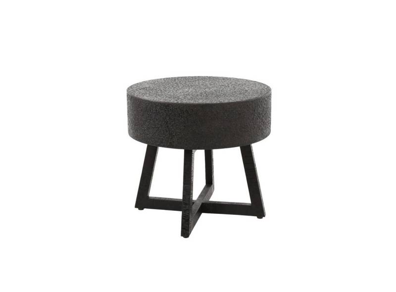 Feeling4Home Couchtisch Couchtisch Bignay - Metall, Finish in Bronze-Braun, Ø 50 cm, Tischplatte mit strukturierter Oberfläche von Feeling4Home