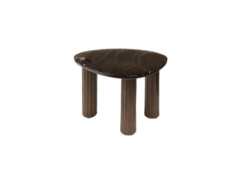 Feeling4Home Couchtisch Couchtisch Klidun - Glas & Aliminium, Antikkupfer, Größe S, Organisch geformte, robuste und gewellte Glasplatte Feeling4Home Couchtisch Couchtisch Klidun - Glas & Aliminium, Antikkupfer, Größe S, Organisch geformte, robuste und gewellte Glasplatte von Feeling4Home