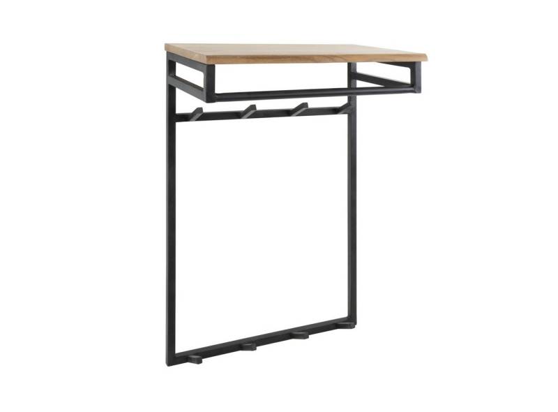 Feeling4Home Garderobe Garderobe Flidna - Akazie massiv Natur, Hutablage, 8 Haken & Stange, Unikat mit schwarz geschliffene Metallgestell und Hutablage Feeling4Home Garderobe Garderobe Flidna - Akazie massiv Natur, Hutablage, 8 Haken & Stange, Unikat mit schwarz geschliffene Metallgestell und Hutablage von Feeling4Home