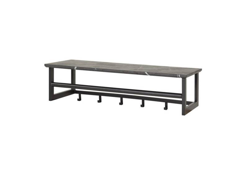 Feeling4Home Garderobe Garderobe Melamik - eckig, Keramik-Optik, Hutablage, 6 Haken, Stange, Ablagefläche in marmorierter Keramikoptik Feeling4Home Garderobe Garderobe Melamik - eckig, Keramik-Optik, Hutablage, 6 Haken, Stange, Ablagefläche in marmorierter Keramikoptik von Feeling4Home