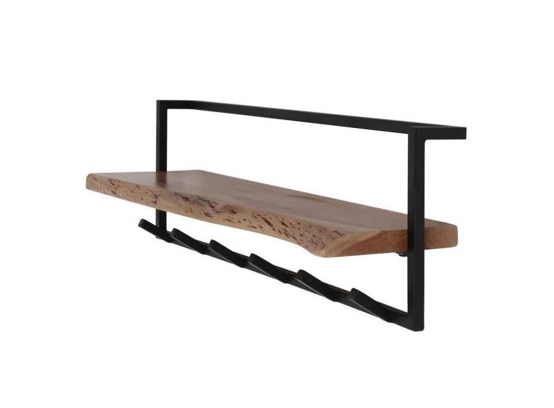 Feeling4Home Garderobe Garderobe Natredja - Akazienholz massiv Natur, 6 Haken & 1 Ablage, Ablagefläche mit natürlicher Baumkante Feeling4Home Garderobe Garderobe Natredja - Akazienholz massiv Natur, 6 Haken & 1 Ablage, Ablagefläche mit natürlicher Baumkante von Feeling4Home