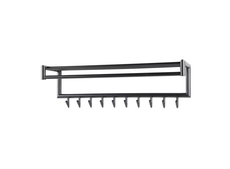 Feeling4Home Garderobe Garderobe Rore - Metall in Dunkelgrau, Hutablage, 10 Haken & Stange, Rundrohr mit mattem Design Feeling4Home Garderobe Garderobe Rore - Metall in Dunkelgrau, Hutablage, 10 Haken & Stange, Rundrohr mit mattem Design von Feeling4Home