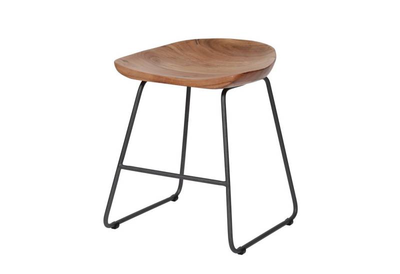 Feeling4Home Hocker 2er-Set Sitz-Hocker Ergacian - Akazienholz, Natur, Mit Fußstütze von Feeling4Home