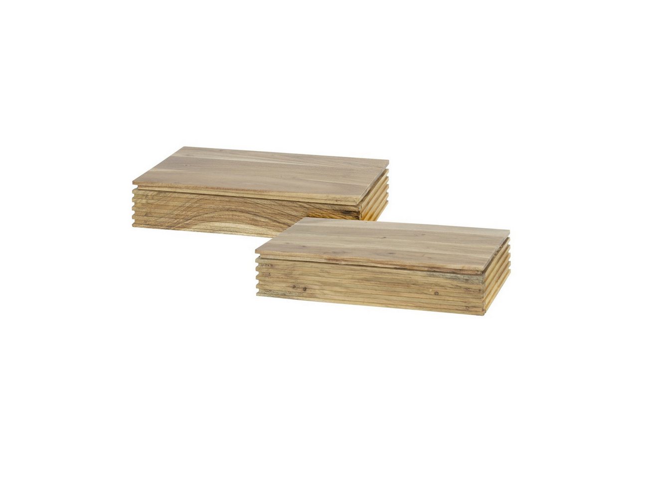 Feeling4Home Nachttisch 2er-Set Nachttisch Booka - Akazie massiv Natur, 1 Schublade, 40 cm, Schwebeoptik in Wellenstruktur Feeling4Home Nachttisch 2er-Set Nachttisch Booka - Akazie massiv Natur, 1 Schublade, 40 cm, Schwebeoptik in Wellenstruktur von Feeling4Home