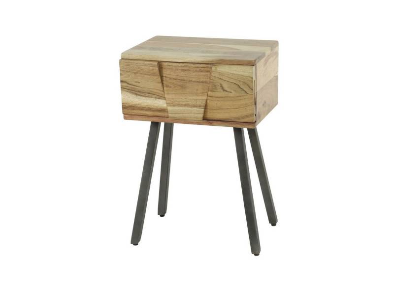 Feeling4Home Nachttisch Nachttisch Ficha - Akazienholz massiv Natur, mit 1 Schublade, Mit einem schönen asymmetrischen Finish an den Fronten Feeling4Home Nachttisch Nachttisch Ficha - Akazienholz massiv Natur, mit 1 Schublade, Mit einem schönen asymmetrischen Finish an den Fronten von Feeling4Home