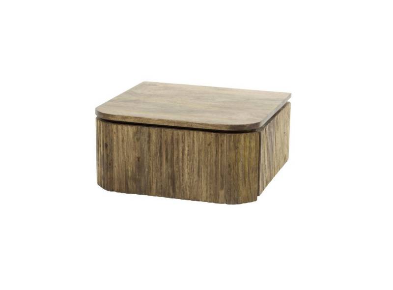 Feeling4Home Nachttisch Nachttisch Vagula - eckig, massives Mangoholz Natur, mit Schublade, Schwebeoptik in Wellenstruktur Feeling4Home Nachttisch Nachttisch Vagula - eckig, massives Mangoholz Natur, mit Schublade, Schwebeoptik in Wellenstruktur von Feeling4Home