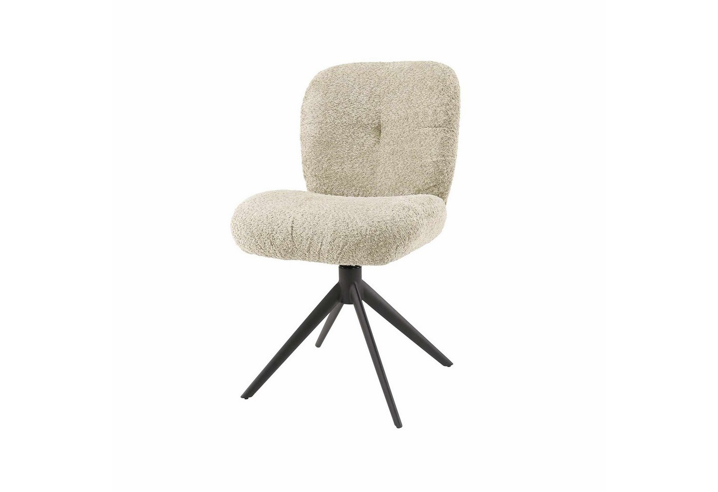 Feeling4Home Stuhl 2er-Set Esszimmerstuhl Spizag Drehbar - Teddy-Stoff, Sand, Drehbar von Feeling4Home