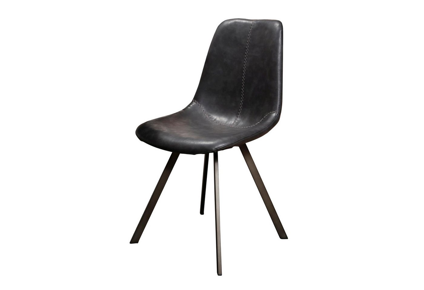 Feeling4Home Stuhl 4er-Set Esszimmerstuhl Edeostol - Kunstleder, Schwarz, Weicher und bequemer Stoff von Feeling4Home