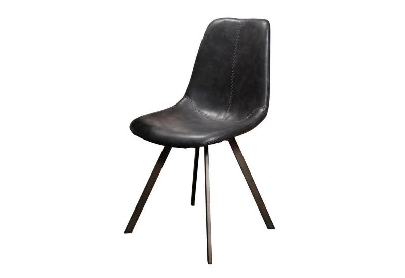 Feeling4Home Stuhl 4er-Set Esszimmerstuhl Edeostol - Kunstleder, Schwarz, Weicher und bequemer Stoff von Feeling4Home