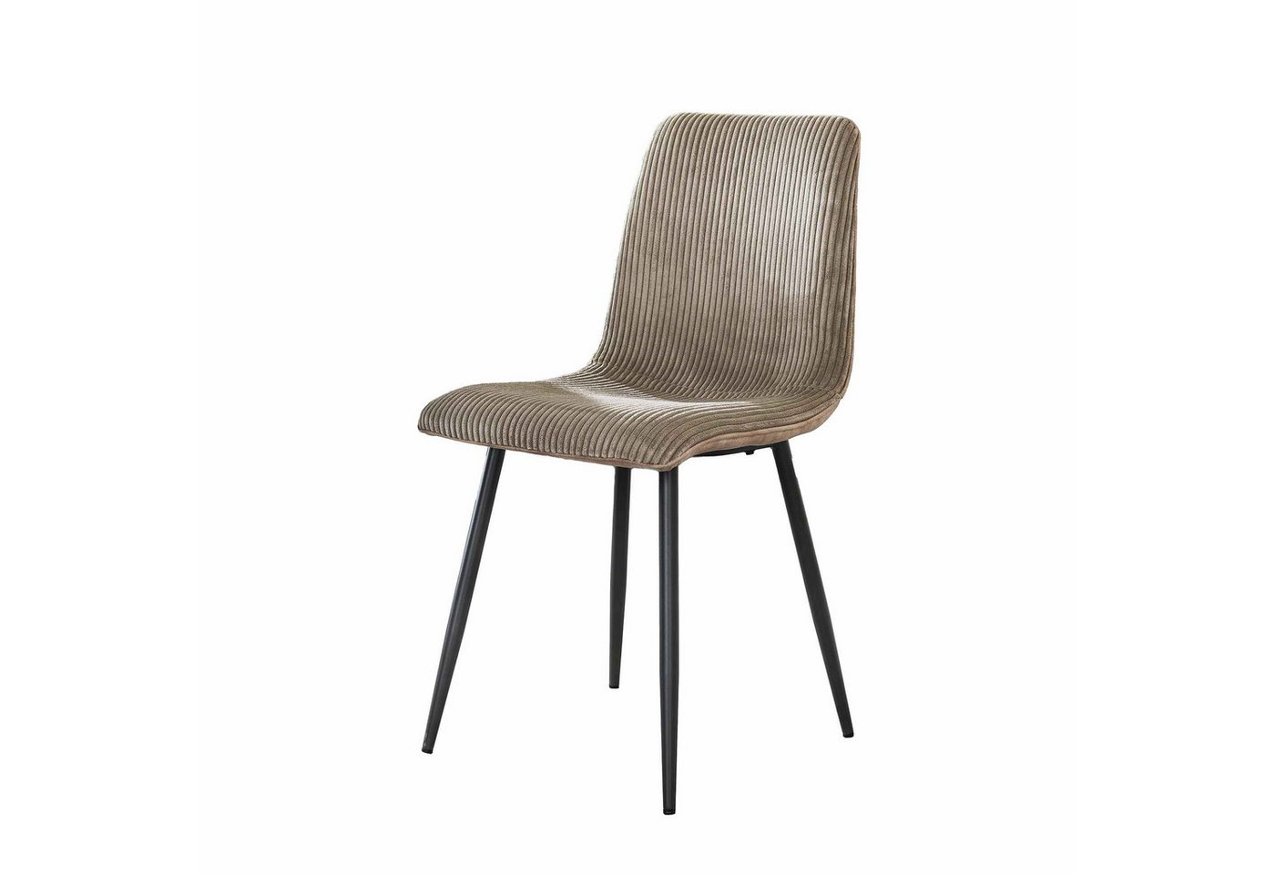 Feeling4Home Stuhl 4er-Set Esszimmerstuhl Ribcaro - Cord-Bezug, Sand, Weicher und bequemer Stoff von Feeling4Home