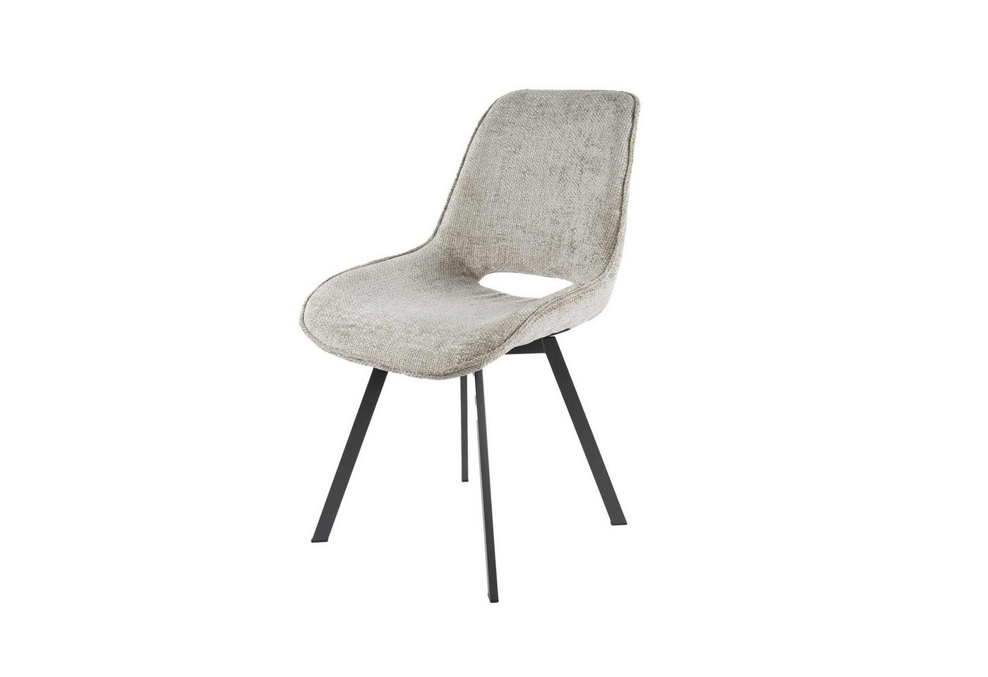 Feeling4Home Stuhl 4er-Set Esszimmerstuhl Tuville - Webstoff, Drehbar, Sand, Drehbar von Feeling4Home