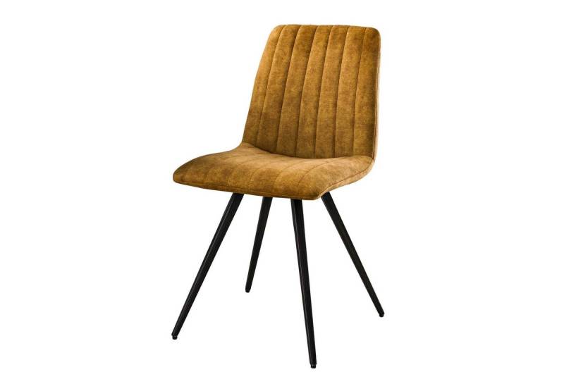 Feeling4Home Stuhl 4er-Set Esszimmerstuhl Velstik - Samt, Ocker, Weicher und bequemer Stoff Feeling4Home Stuhl 4er-Set Esszimmerstuhl Velstik - Samt, Ocker, Weicher und bequemer Stoff von Feeling4Home