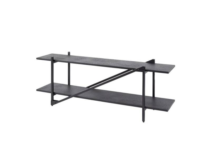 Feeling4Home TV-Board TV-Board Pouv - dunkelgraue Metalloptik, mit 2 Böden, 140 cm, Mit Flüssigmetallbeschichtung und strukturierter Oberfläche von Feeling4Home