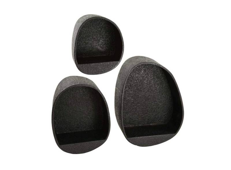 Feeling4Home Wandregal 3er-Set Wandregal Ore - Metall in Dunkelgrau, Schwebendes Design in Natursteinoptik Feeling4Home Wandregal 3er-Set Wandregal Ore - Metall in Dunkelgrau, Schwebendes Design in Natursteinoptik von Feeling4Home