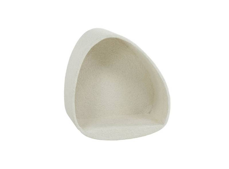 Feeling4Home Wandregal Wandregal Marbre - cremeweißer Marmor-Komposit, Dreieckig, Schwebendes Design in Natursteinoptik von Feeling4Home