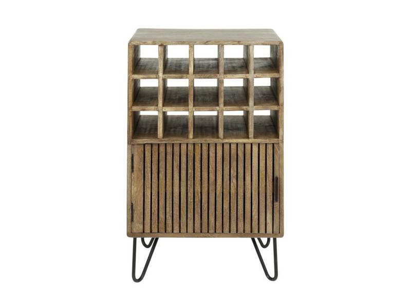 Feeling4Home Weinschrank Weinschrank Tamil - Mangoholz massiv Braun, 1 Tür Türfront mit Lamellen Feeling4Home Weinschrank Weinschrank Tamil - Mangoholz massiv Braun, 1 Tür Türfront mit Lamellen von Feeling4Home