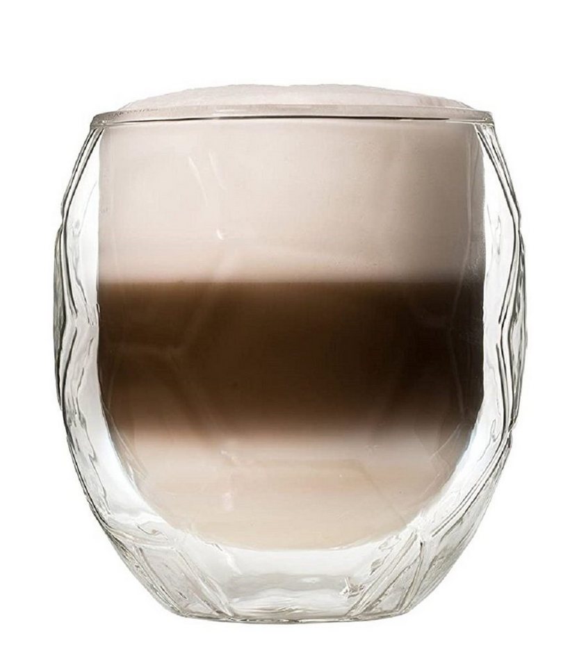 Feelino Gläser-Set Cappuccino Glas Kaffeeglas Fußball Thermoglas Doppelwandig Torjäger, Glas von Feelino