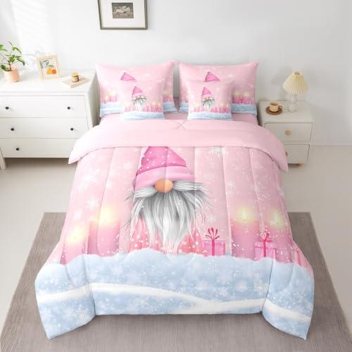 Bettwäsche-Set mit Weihnachtsmotiv, 7-teilig, für Doppelbett, Weihnachts-Zwergbett in einer Tasche, für Jungen und Mädchen, Schlafzimmer, Dekoration, Schneeflocke, Bettdecken-Set mit Laken Bettwäsche-Set mit Weihnachtsmotiv, 7-teilig, für Doppelbett, Weihnachts-Zwergbett in einer Tasche, für Jungen und Mädchen, Schlafzimmer, Dekoration, Schneeflocke, Bettdecken-Set mit Laken von Feelyou