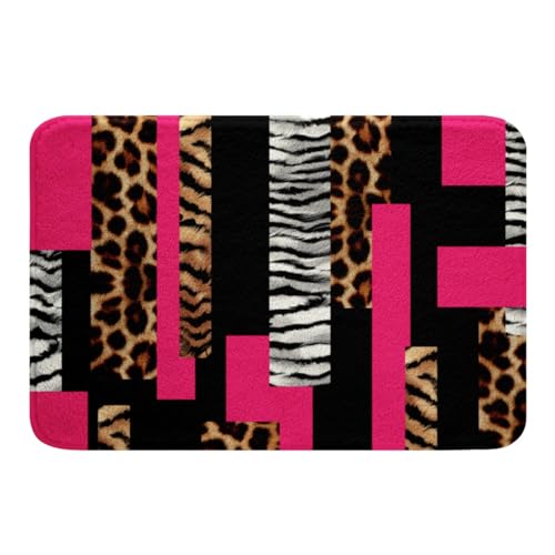 Feelyou Badteppich mit Leopardenmuster für Kinder, Jungen, Mädchen, Gepard, Hot Pink, Schwarz, Badteppiche für Dusche, 50,8 x 81,3 cm, Tierfelldruck, Badematten für Badezimmer, Dekoration, Safari Feelyou Badteppich mit Leopardenmuster für Kinder, Jungen, Mädchen, Gepard, Hot Pink, Schwarz, Badteppiche für Dusche, 50,8 x 81,3 cm, Tierfelldruck, Badematten für Badezimmer, Dekoration, Safari von Feelyou
