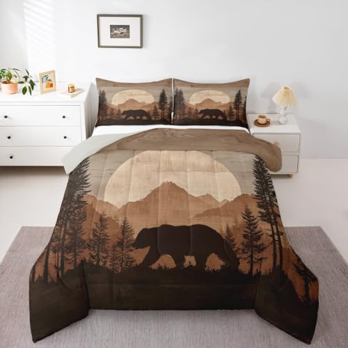 Feelyou Bären-Bettwäsche-Set für alle Jahreszeiten, Wildtier-Bettwäsche-Set mit 2 Kissenbezügen, rustikale Hütte, Country, Mikrofaser, Kinder-Bettwäsche, Natur, Wildtier-Bär, Schlafzimmer, Dekoration Feelyou Bären-Bettwäsche-Set für alle Jahreszeiten, Wildtier-Bettwäsche-Set mit 2 Kissenbezügen, rustikale Hütte, Country, Mikrofaser, Kinder-Bettwäsche, Natur, Wildtier-Bär, Schlafzimmer, Dekoration von Feelyou