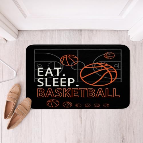 Feelyou Basketball-Badteppich, Polyester, weiches Fleece, Türteppich für Kinder, Jungen, Mädchen, Basketball-Muster, rutschfeste Badematte, Sportspiel, Ball-Thema, Badezimmer, Boden, Innenfußmatte Feelyou Basketball-Badteppich, Polyester, weiches Fleece, Türteppich für Kinder, Jungen, Mädchen, Basketball-Muster, rutschfeste Badematte, Sportspiel, Ball-Thema, Badezimmer, Boden, Innenfußmatte von Feelyou
