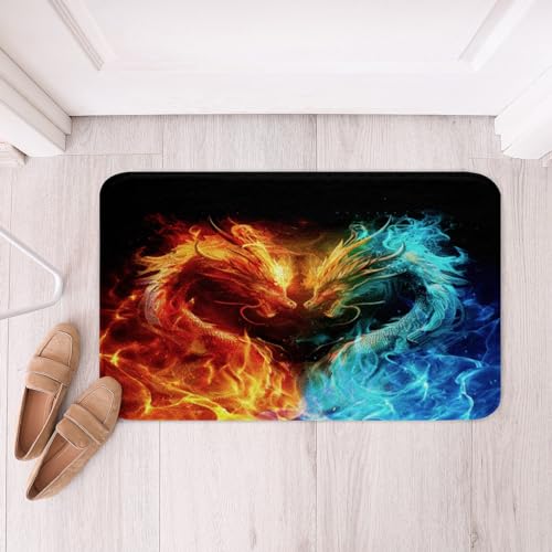 Feelyou Drachen-Badematten für Badezimmer, 50,8 x 81,3 cm, Feuer- und Eisdrache, Badezimmerteppiche für Kinder, Jungen, Mädchen, Dekoration, Wildtiere, Btah-Teppiche für Dusche, Safari-Thema Feelyou Drachen-Badematten für Badezimmer, 50,8 x 81,3 cm, Feuer- und Eisdrache, Badezimmerteppiche für Kinder, Jungen, Mädchen, Dekoration, Wildtiere, Btah-Teppiche für Dusche, Safari-Thema von Feelyou