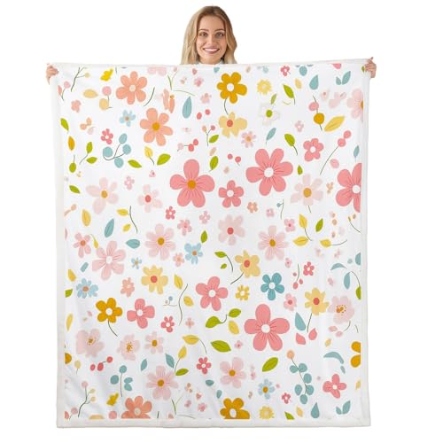 Feelyou Fleecedecke für Jungen und Mädchen, niedliche Blumenmuster, Sherpa-Decke, Wildblumen-Plüschdecke für Bett, Sofa, Couch, Kinder, Frühling, Teenager, Schlafzimmer, Dekoration, Überwurf, 127 x Feelyou Fleecedecke für Jungen und Mädchen, niedliche Blumenmuster, Sherpa-Decke, Wildblumen-Plüschdecke für Bett, Sofa, Couch, Kinder, Frühling, Teenager, Schlafzimmer, Dekoration, Überwurf, 127 x von Feelyou